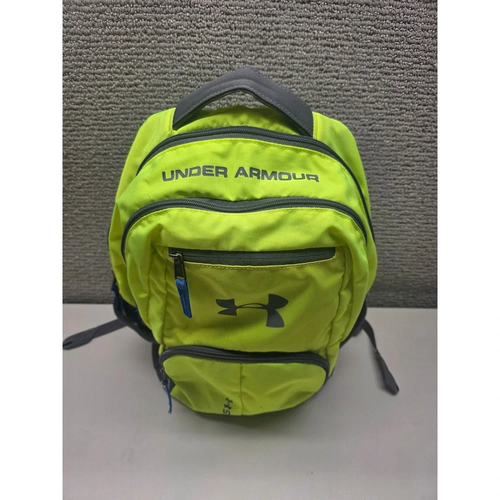 Under Armour Storm 1 Backpack Neon Yellow Grey Laptop Sleeve Water Resistant